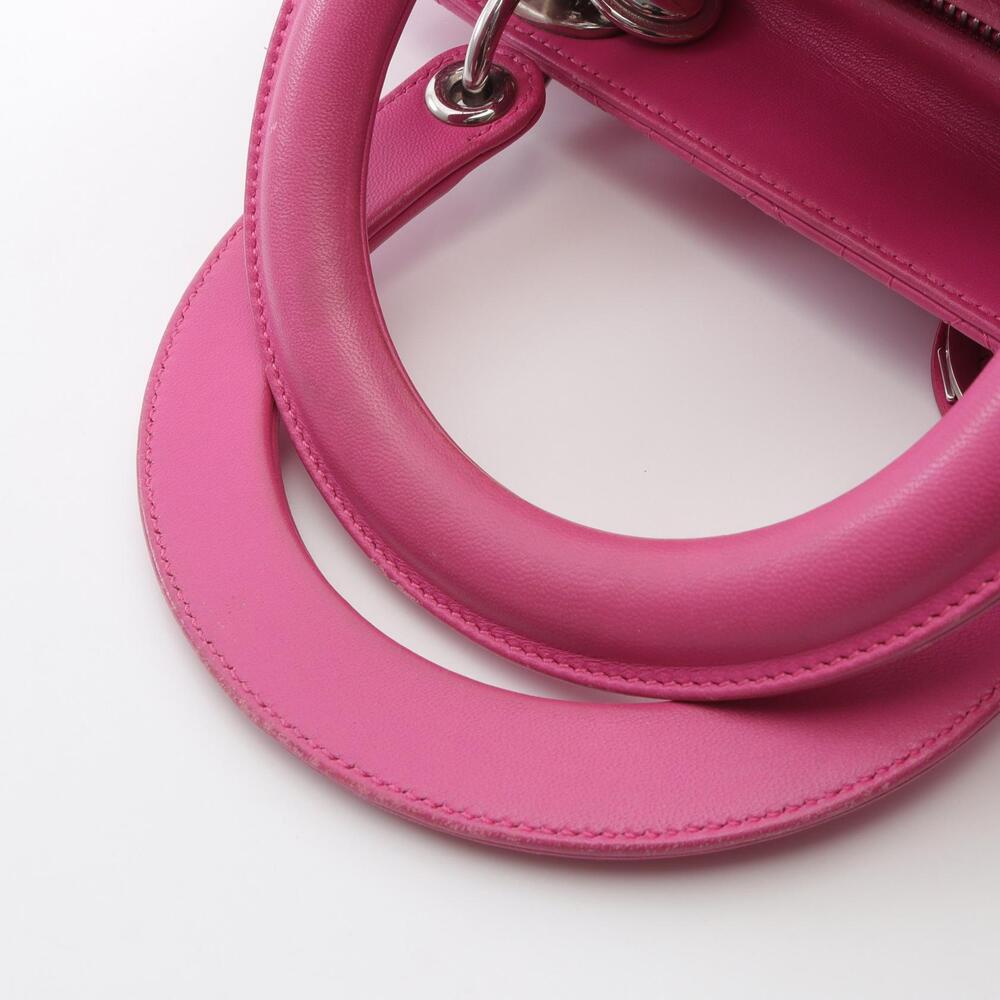 Dior Lady Cannage Handbag Leather Pink - Picture 5 of 8